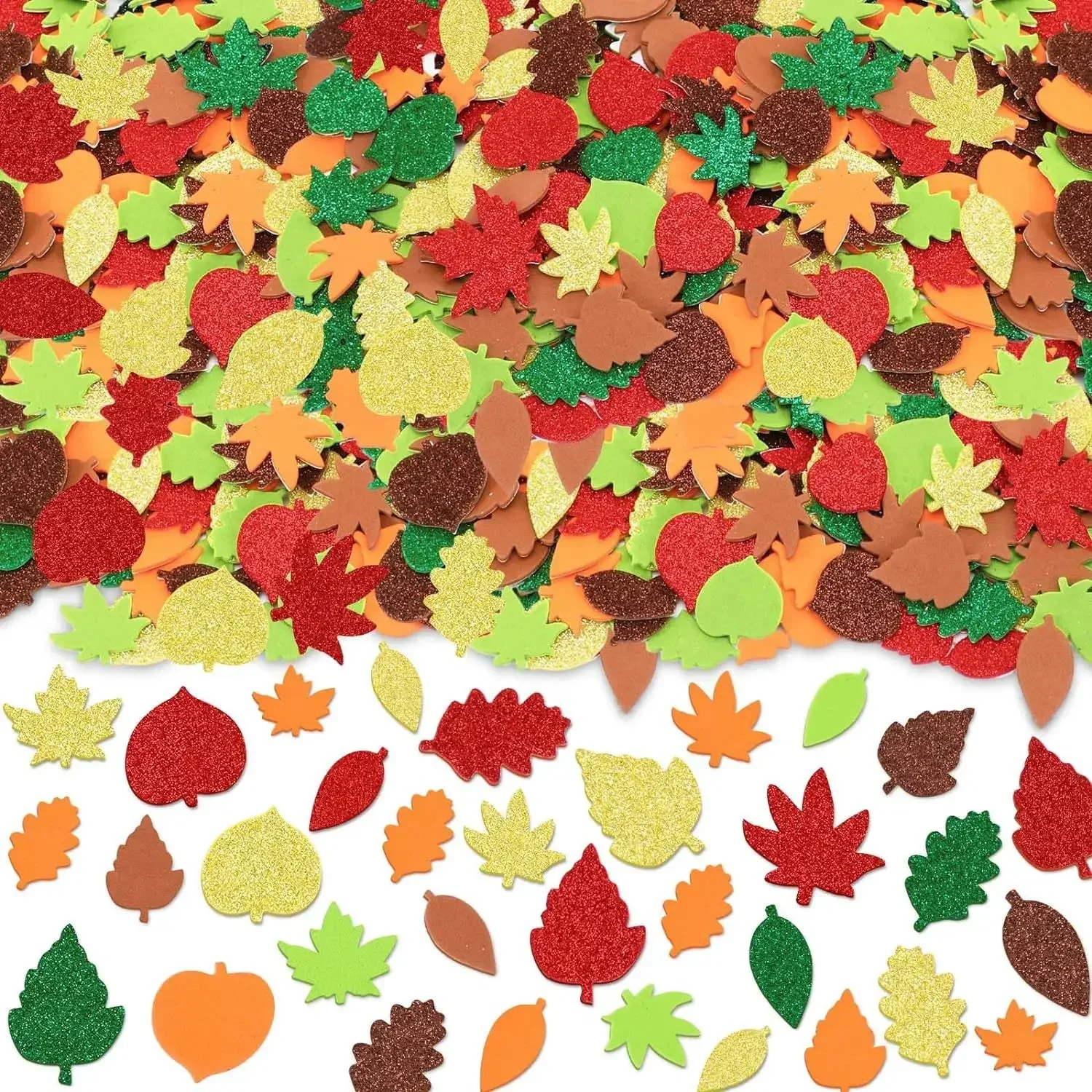 Art Craft Leaves - ศิลปะการตกแต่งรูปใบไม้ร่วงแบบทำมือสำหรับเด็กวันขอบคุณพระเจ้าชุดงานฝีมือฤดูใบไม้ร่วง