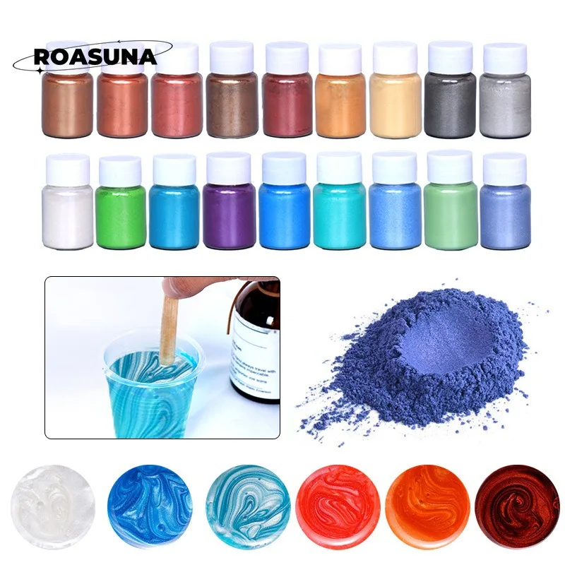 Alcohol Ink Set - 24 สี Mica ผงไข่มุกสําหรับอีพ็อกซี่เรซิ่น,สบู่,เทียน, chameleon ผง