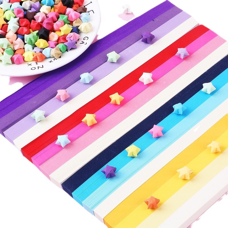 Art Craft Birthday Party - 540 แผ่น Star Origami กระดาษ Assortment