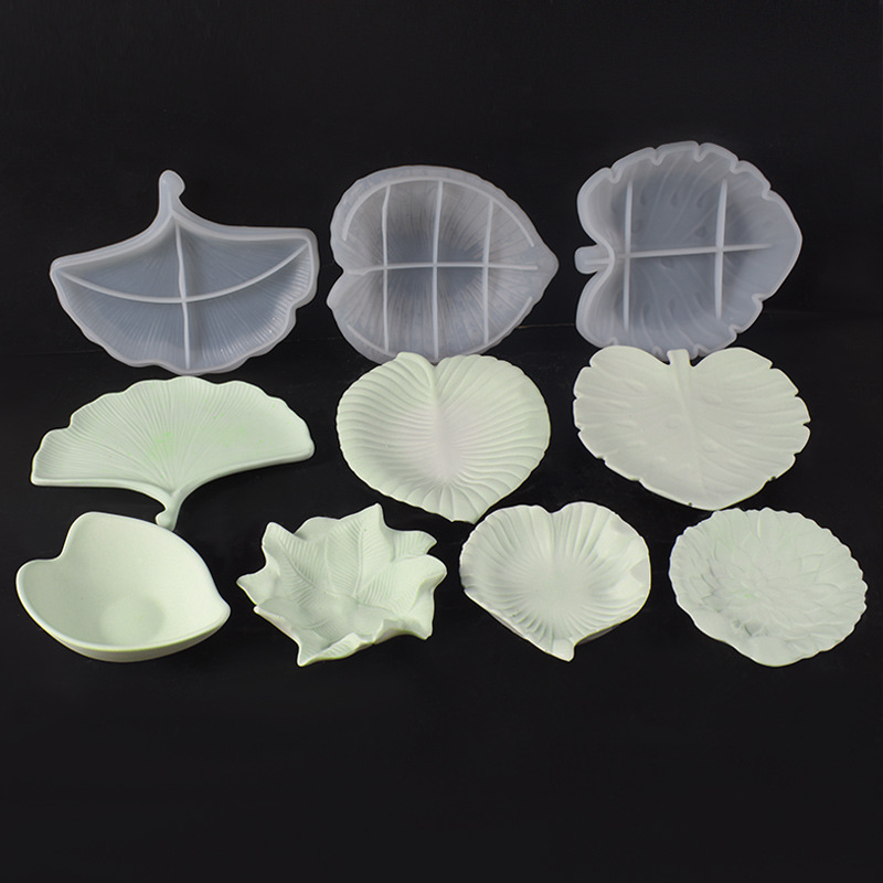 Art Craft Leaves - ปูนปลาสเตอร์ซีเมนต์ DIY Leaf จานแม่พิมพ์แปะก๊วย Turtleback Leaf