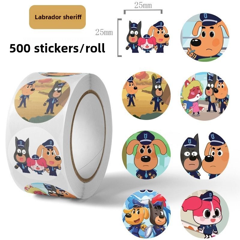 Artwork Craft - สติกเกอร์ตัวละครเชอร์ริฟส์ ลาบราดอร์ส น่ารัก กันน้ำ สำหรับตกแต่งเคสมือถือ แล็ปท็อป