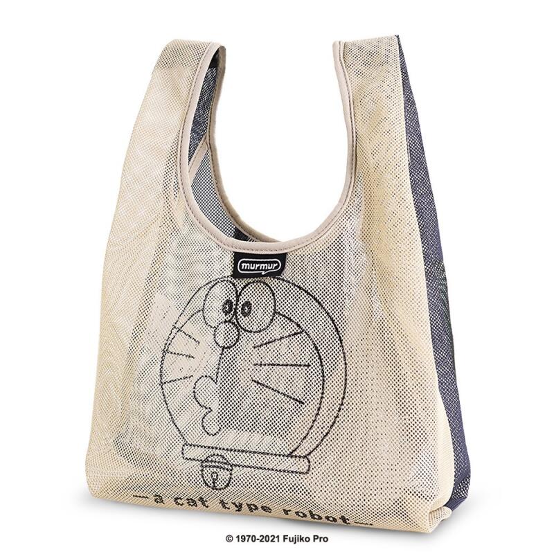 Art Craft Bag - โดราเอมอน การ์ตูน กระเป๋าช้อปปิ้งลายอนิเมะ พับได้ ความจุขนาดใหญ่ กระเป๋าถือลายพิมพ์ตาข่าย