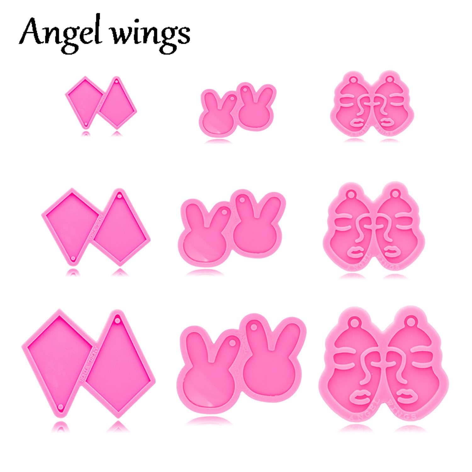 Art Craft Kite - DY0314 Kite/กระต่าย/ใบหน้าสาวต่างหูแม่พิมพ์ซิลิโคน,ทำหัตถกรรมอีพ็อกซี่ DIY Handmade Charms Resin
