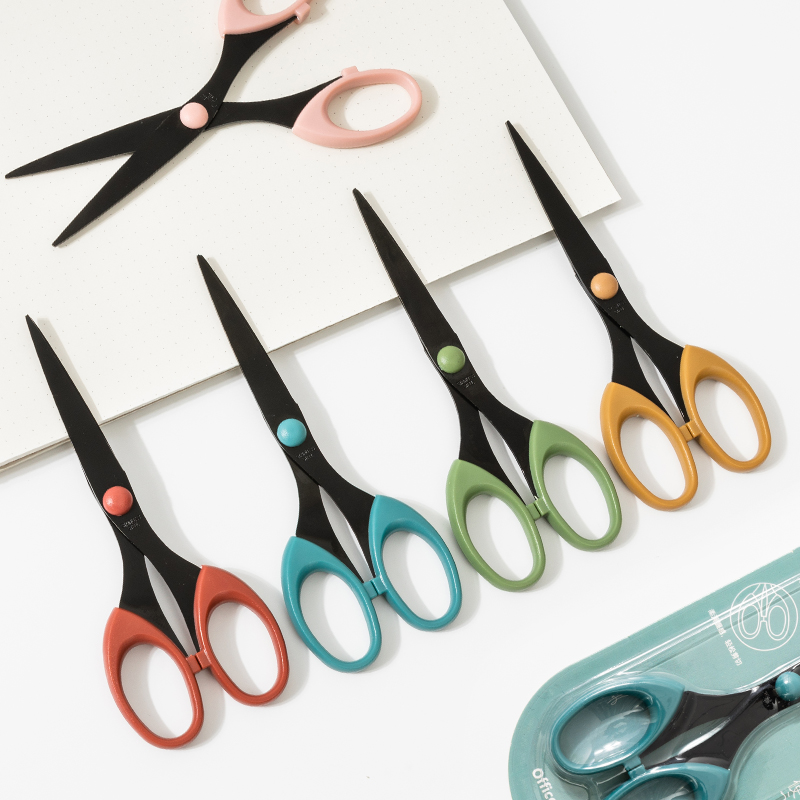 Art Craft Stationery - 1-5 ชิ้น กรรไกรสีโมรันดี ใบมีดสแตนเลส ออกแบบอย่างปลอดภัย กรรไกรตัดสำหรับงานศิลปะ