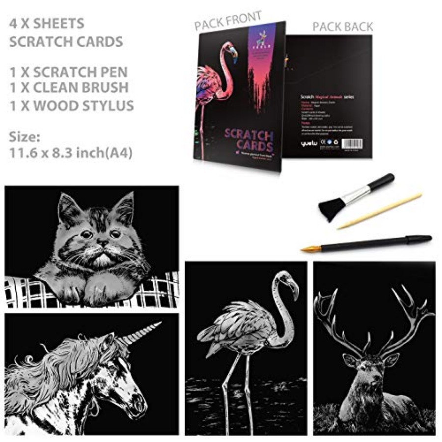 กระดาษวาดภาพลายขูดสีรุ้ง A4 สำ - Art Craft Night บทวิจารณ์และราคา