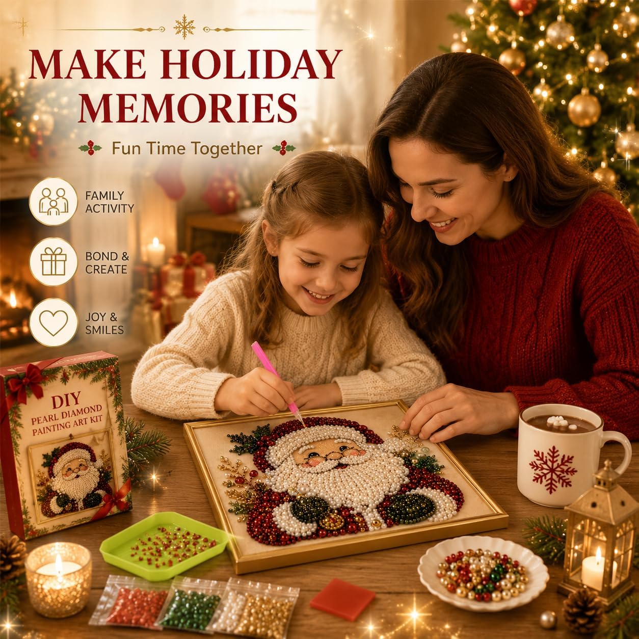 ชุดงานศิลปะภาพวาดเพชรไข่มุก DI - Art Craft For Christmas บทวิจารณ์และราคา