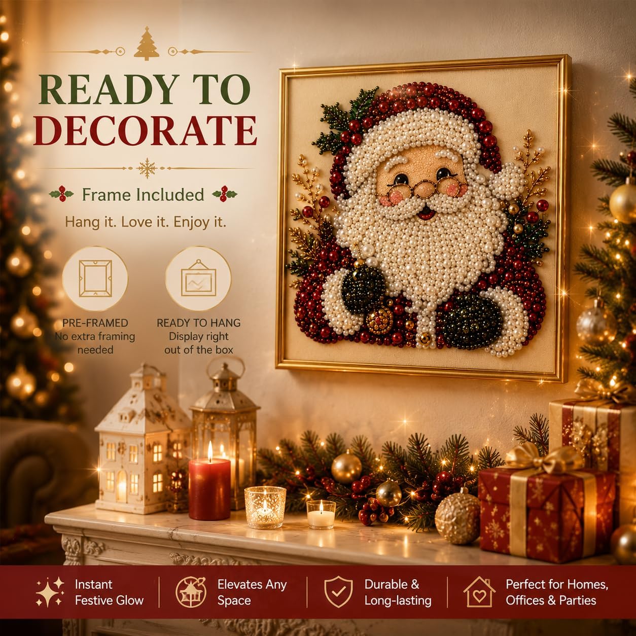 ชุดงานศิลปะภาพวาดเพชรไข่มุก DI - Art Craft For Christmas บทวิจารณ์และราคา