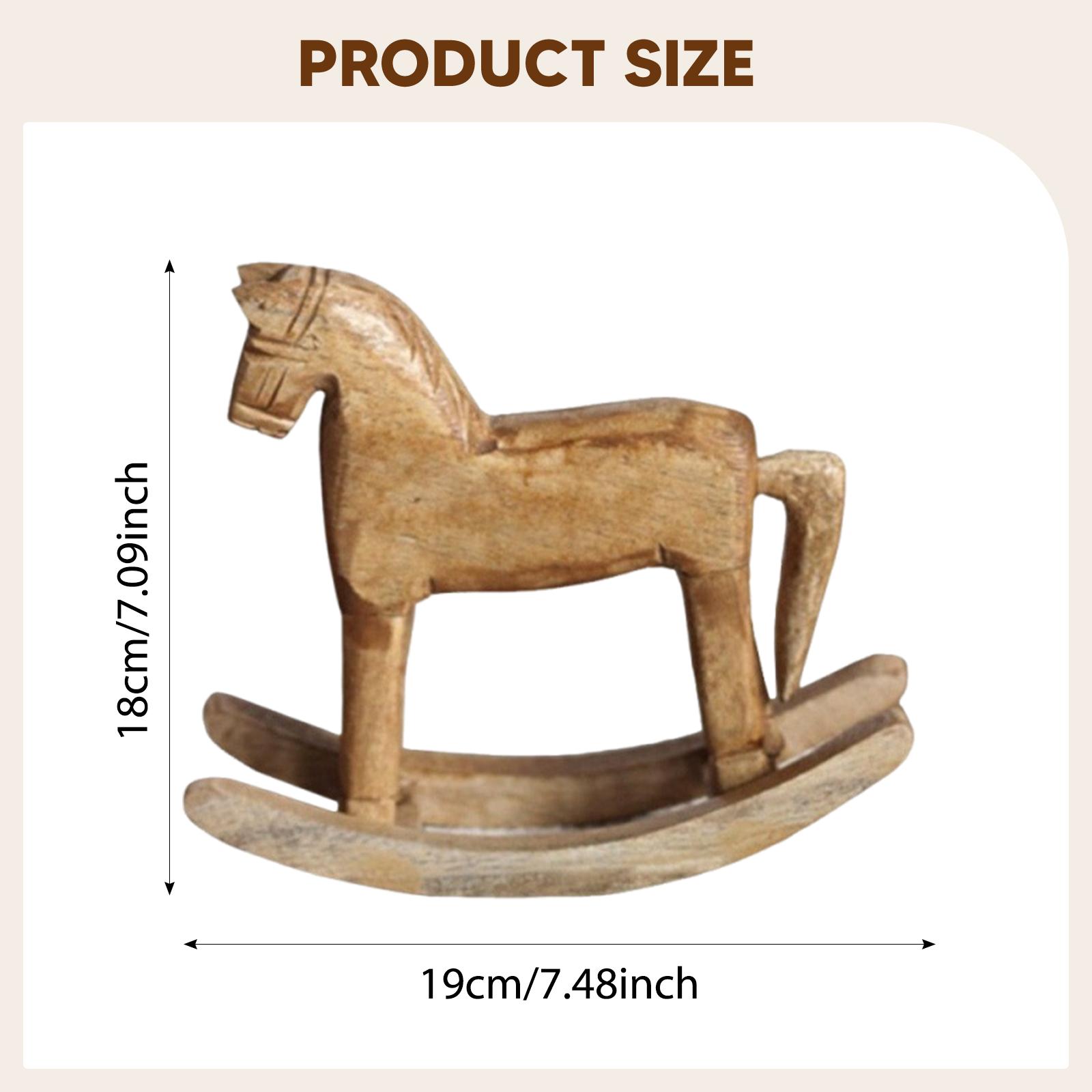 รูปปั้นม้าไม้ งานศิลปะตกแต่ง ง - Art Craft Horse บทวิจารณ์และราคา