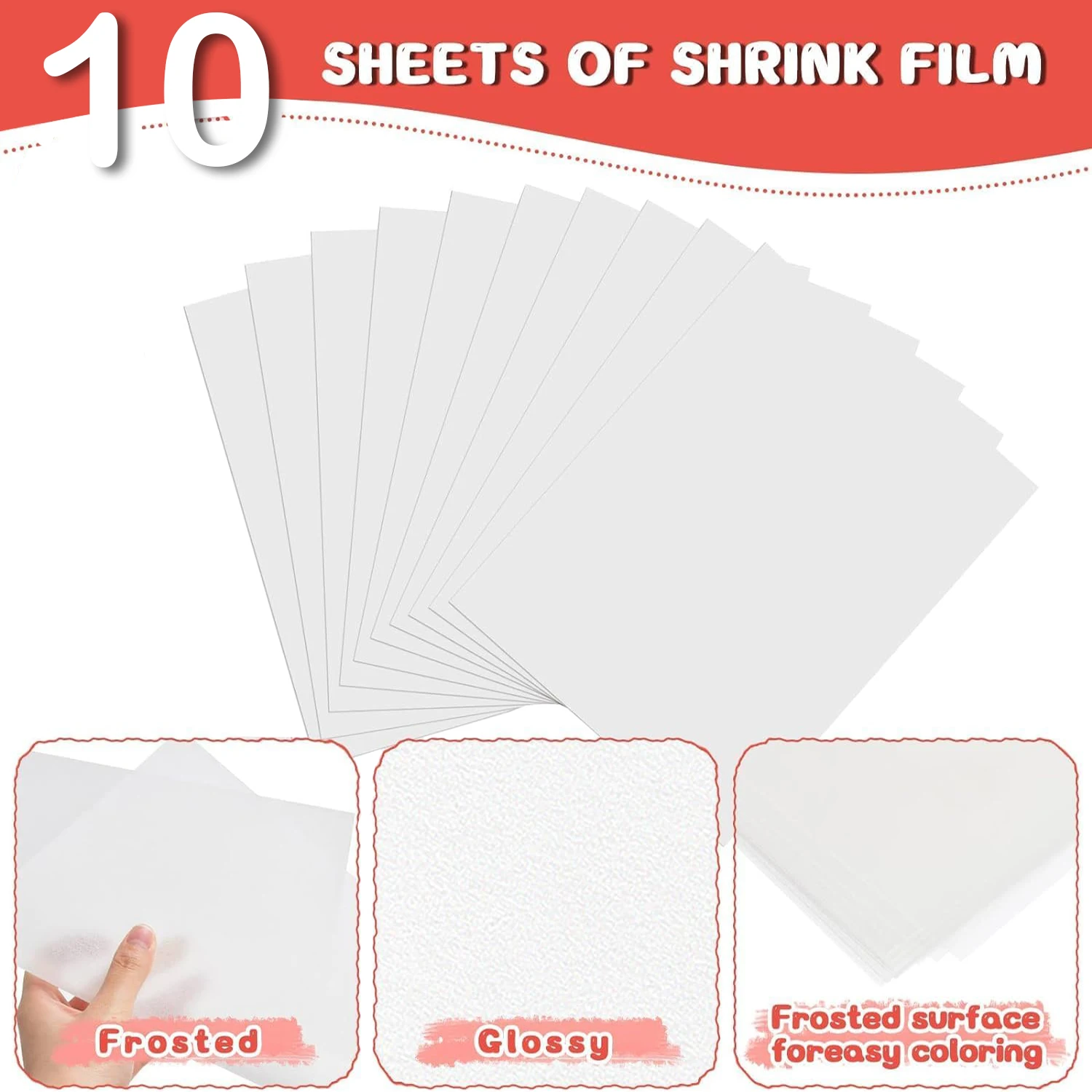 5-10 ชิ้นหดแผ่นพลาสติก Shrinky - Art Craft Birthday Party บทวิจารณ์และราคา