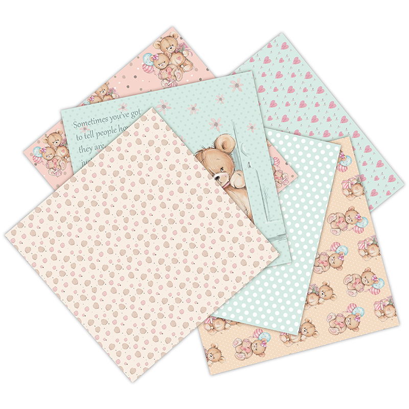 12 แผ่นหมีน้อย Scrapbooking กร - Art Craft Birthday Party บทวิจารณ์และราคา