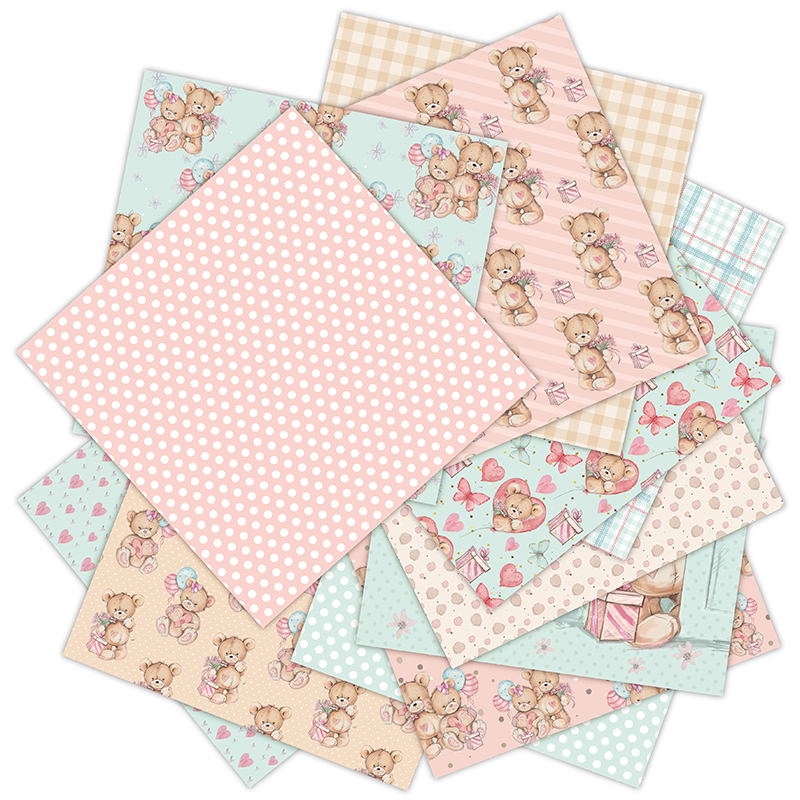 12 แผ่นหมีน้อย Scrapbooking กร - Art Craft Birthday Party บทวิจารณ์และราคา