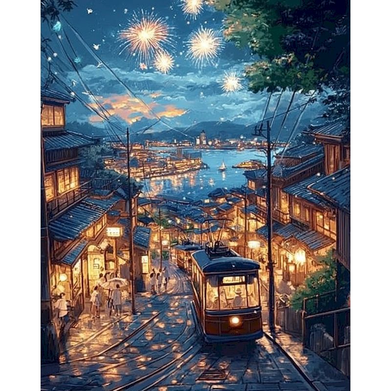 GATYZTORY ภาพวาดเพชร 5 มิติ วิ - Art Craft Night บทวิจารณ์และราคา