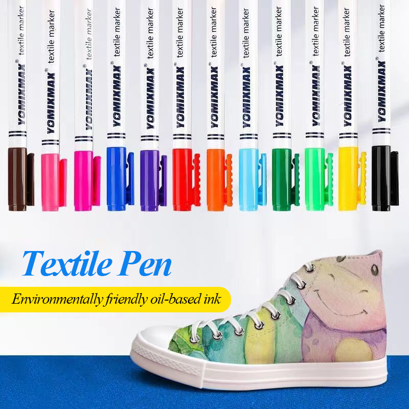 12 สีปากกามาร์กเกอร์สีผ้าชุดเส - Art Craft Stationery บทวิจารณ์และราคา