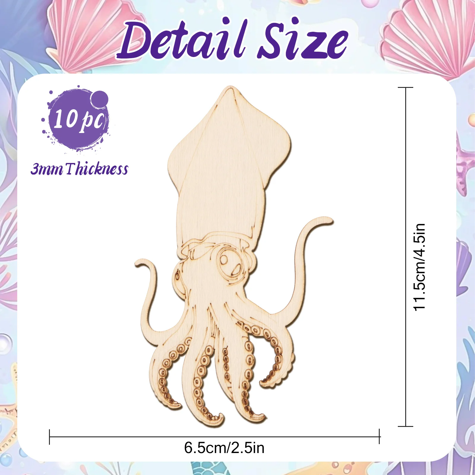 ชุดงานฝีมือไม้รูปปลาหมึกยักษ์  - Art Craft And บทวิจารณ์และราคา