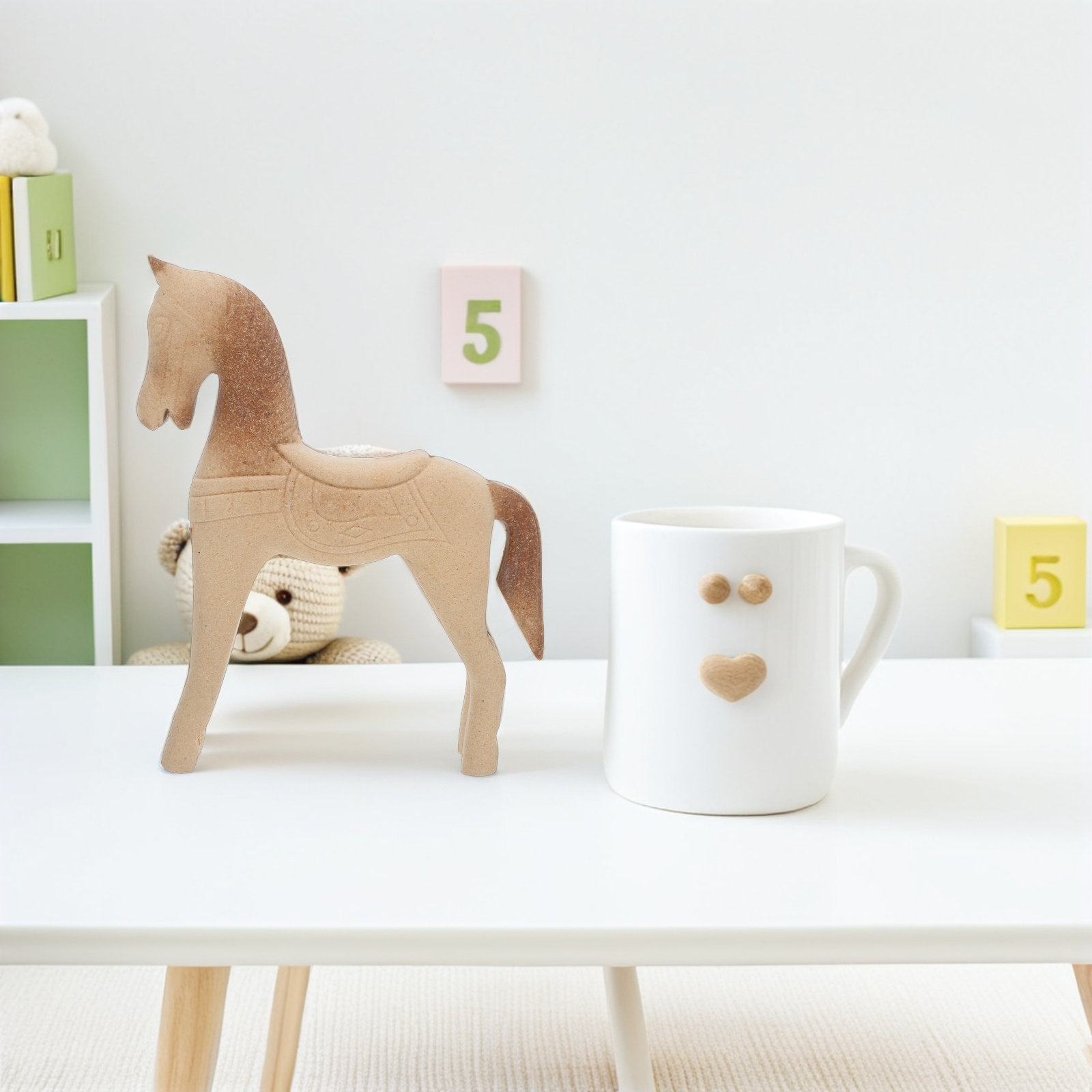 ม้าไม้ยังไม่เสร็จขนาด 8.2x6.7  - Art Craft Horse บทวิจารณ์และราคา