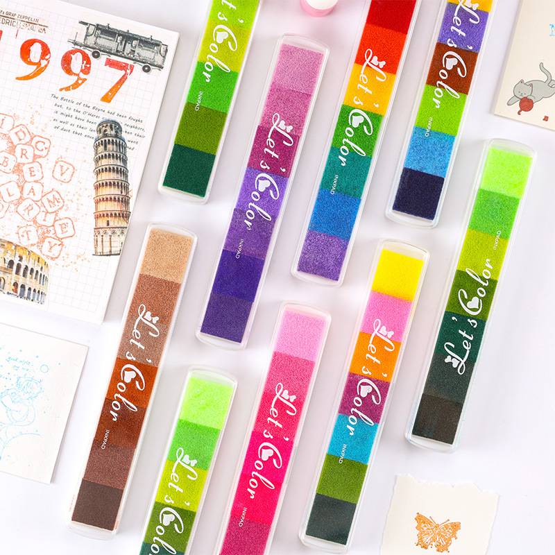 แผ่นหมึกสีน่ารักหลากสี สำหรับง - Stamping Ink Pad บทวิจารณ์และราคา