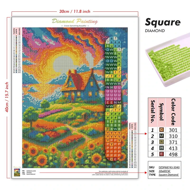 ชุดภาพวาดเพชรลายวิวทิวทัศน์สำห - Art Craft Night บทวิจารณ์และราคา