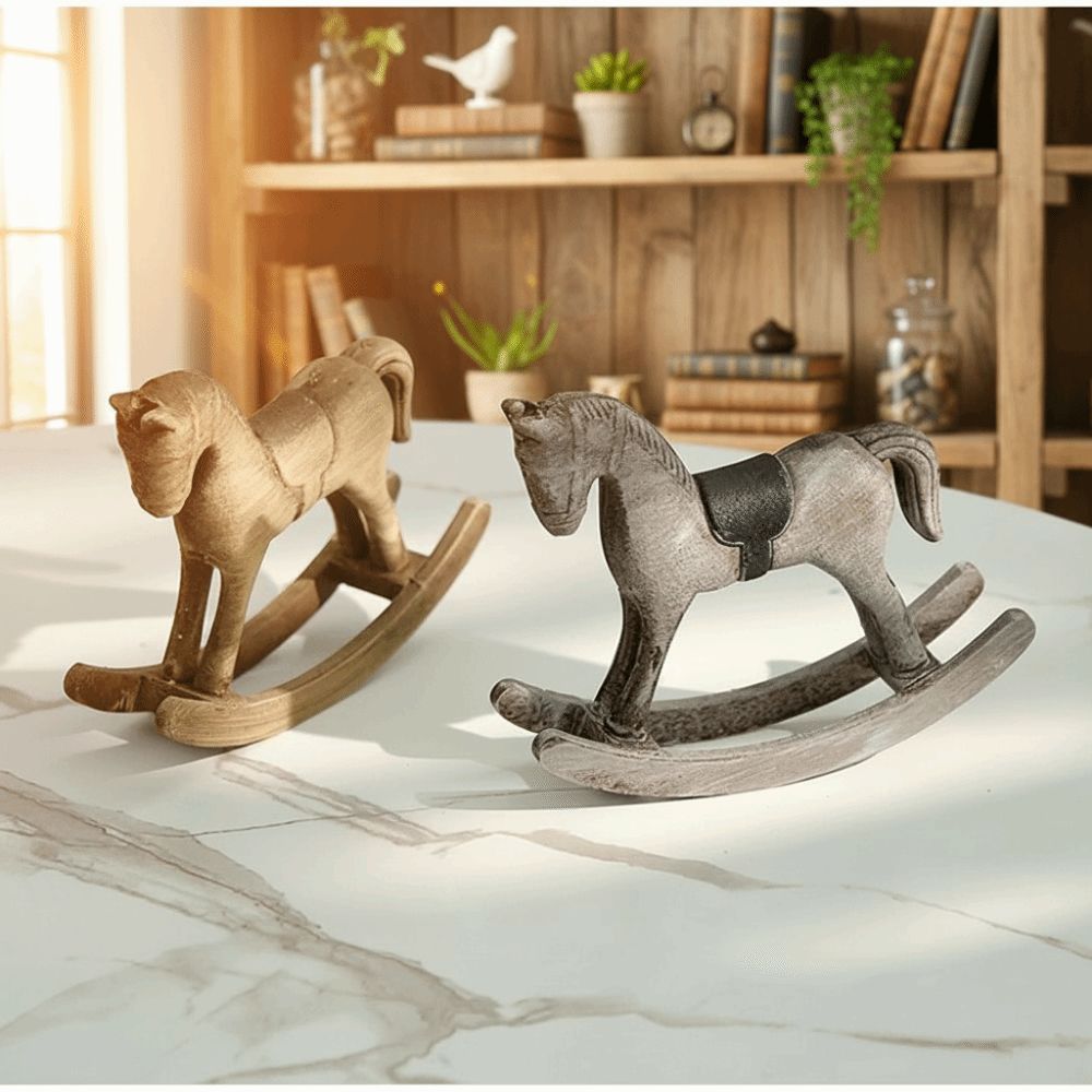 ม้าโยกไม้ งานฝีมือไม้ ดีไซน์สร - Art Craft Horse บทวิจารณ์และราคา