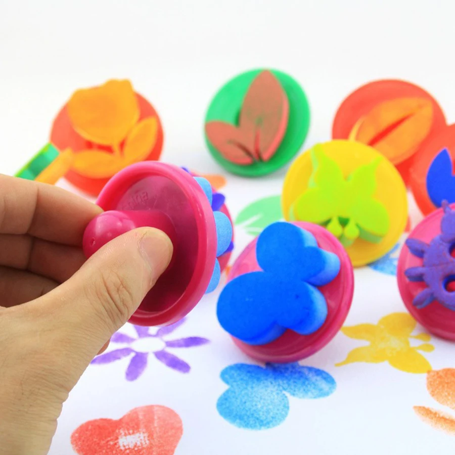 6 ชิ้น/เซ็ตดอกไม้ภาพวาดฟองน้ํา - Art Craft Leaves บทวิจารณ์และราคา