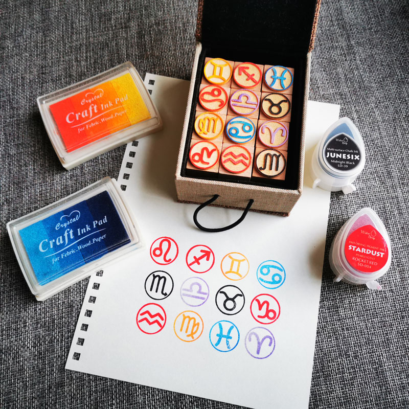 DIY สิบสอง Zodiac Seals สิบสอง - Stamping Ink Pad บทวิจารณ์และราคา