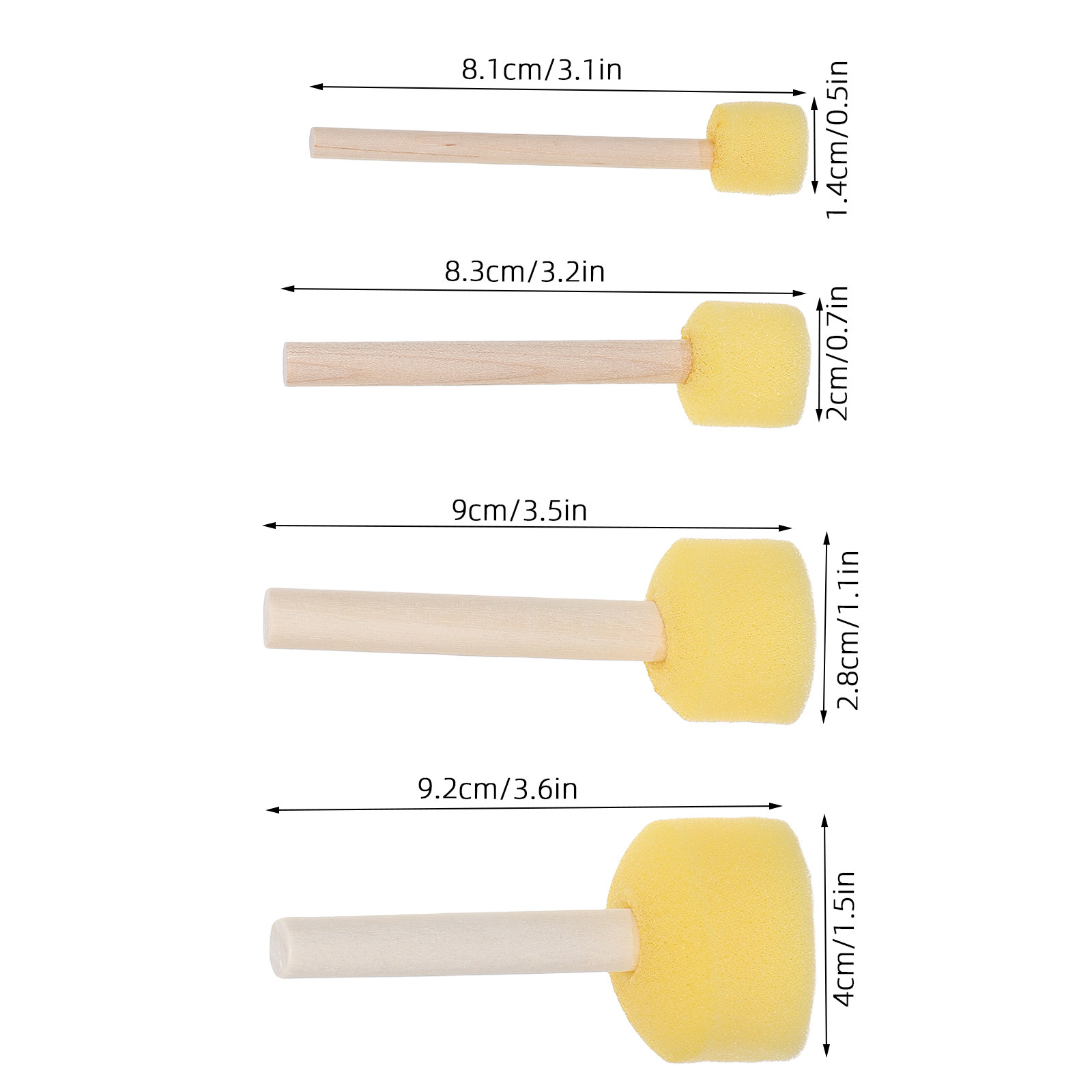 ชุดแปรงฟองน้ำกลมสำหรับวาดภาพ 1 - Art And Craft With Paint บทวิจารณ์และราคา