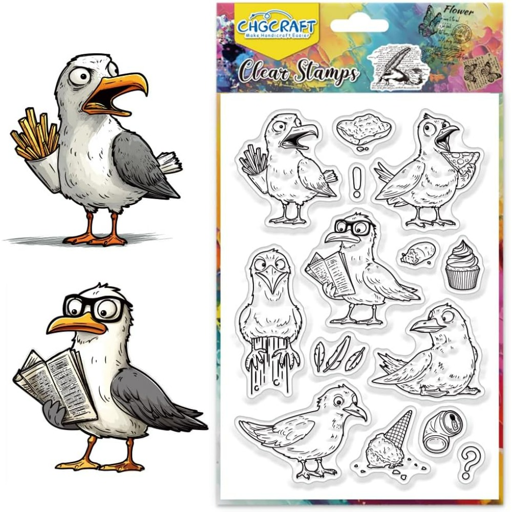 แสตมป์ลายนกนางนวล แสตมป์ใส ลาย - Artwork Craft บทวิจารณ์และราคา
