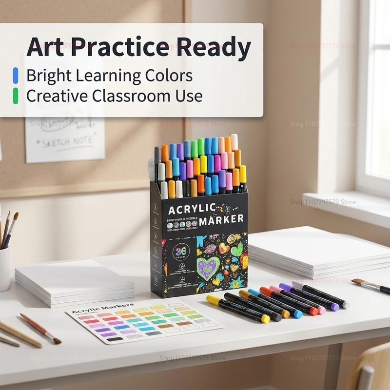 ชุดปากกาสีอะคริลิคสองหัวสำหรับ - Art Craft Stationery บทวิจารณ์และราคา