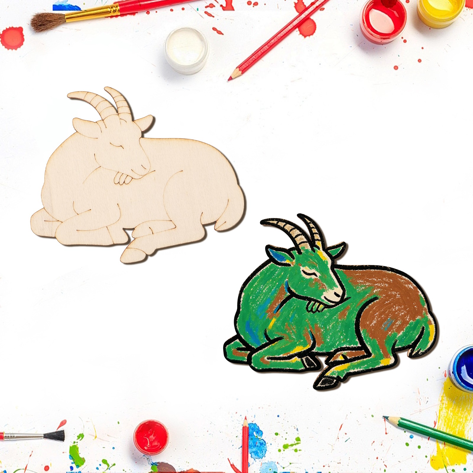 ชุดงานฝีมือไม้แกะสลักรูปแกะ 10 - Art Craft And บทวิจารณ์และราคา