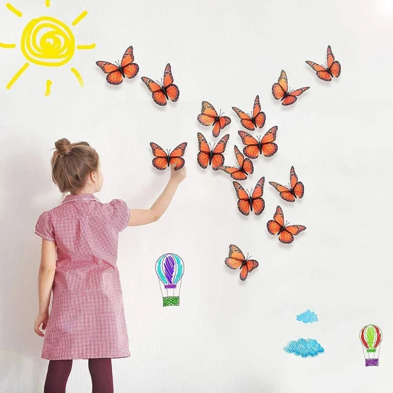 ใหม่ 10 ชิ้น 3D ผีเสื้อมонаร์ช - Art Craft Furniture บทวิจารณ์และราคา