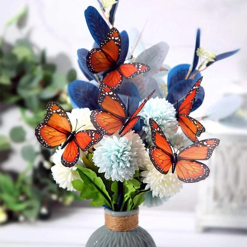 ใหม่ 10 ชิ้น 3D ผีเสื้อมонаร์ช - Art Craft Furniture บทวิจารณ์และราคา
