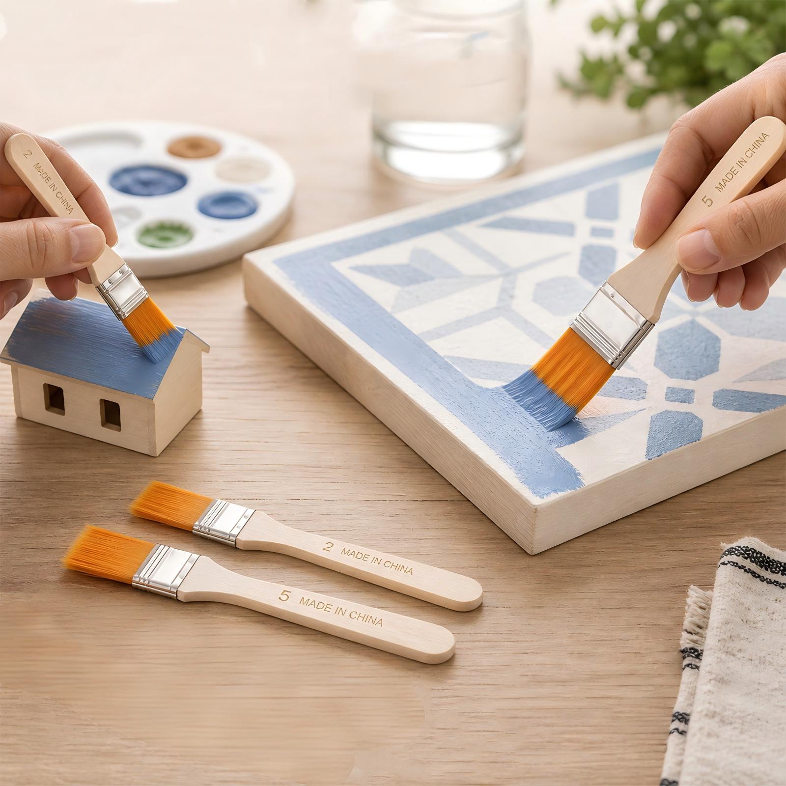 ชุดแปรงทาสีไนลอน, แปรงแบน 5 ชิ - Art Craft Furniture บทวิจารณ์และราคา