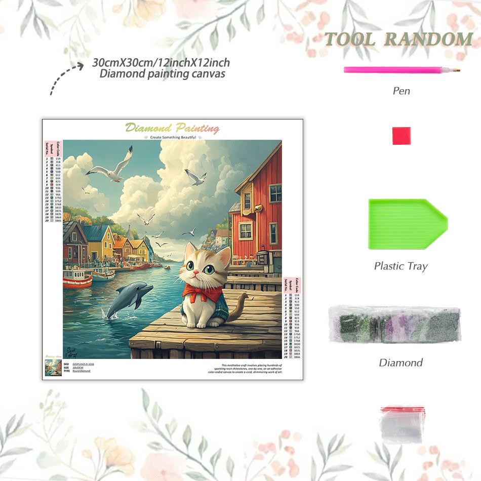 ชุดภาพวาดเพชรลายแมว CHENISTORY - Art Craft Room Ideas บทวิจารณ์และราคา